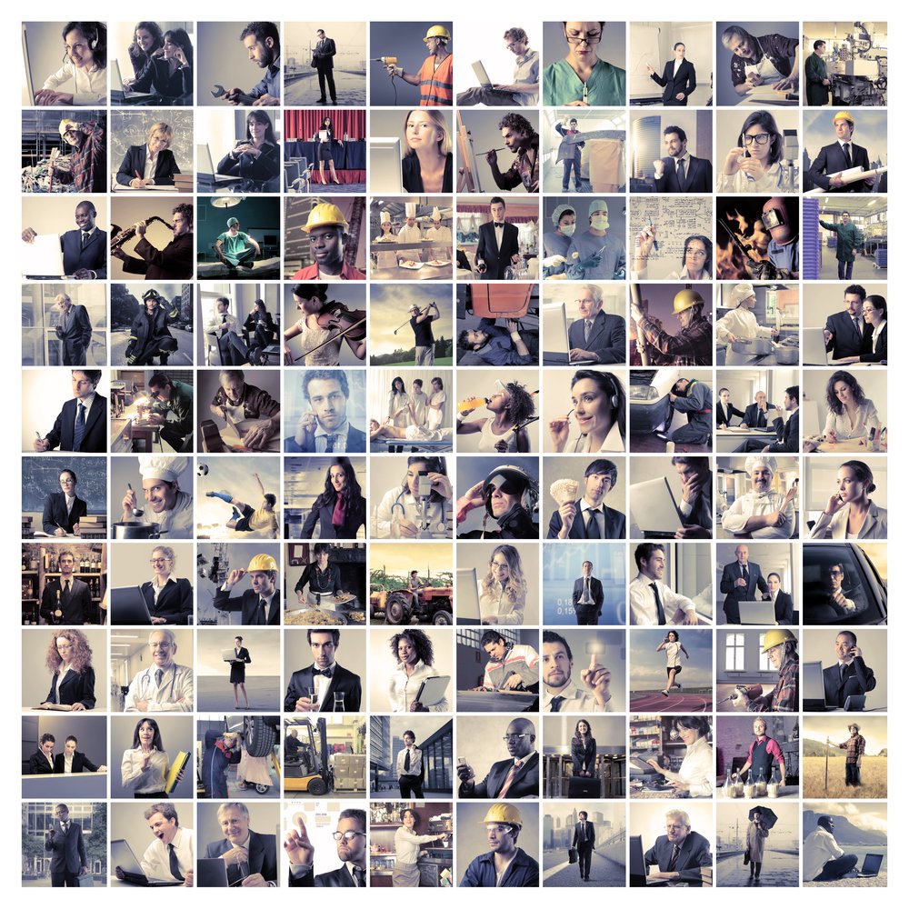 Composition,Of,Various,People,Working